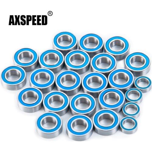 AXSPEED 24Pcs Wheel Hub Sealed Bearing Kit for Tamiya Clodbuster 1/10 RC Crawler Car Truck Accessories Upgrade Parts