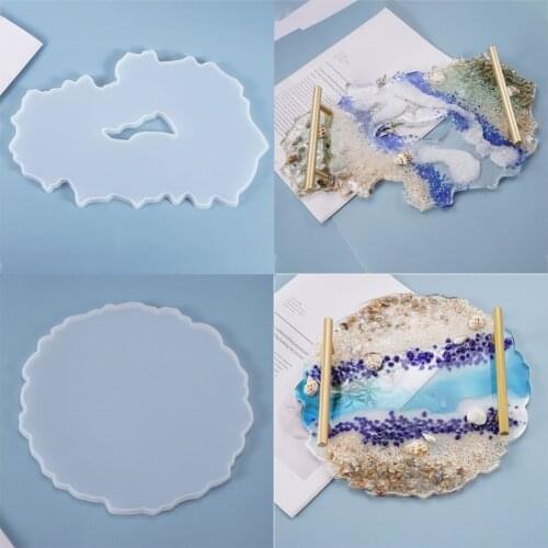 Crystal Epoxy Resin Mold Fruit Plate Tray Casting Silicone Mould DIY Crafts Jewelry Making Tools Drop Shipping