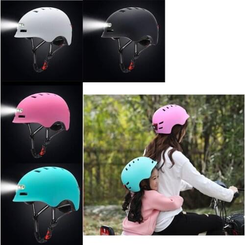 Riding Helmet ，Cycling Helmet with Warning Taillight ，USB Charging Integrally MTB Riding Skating Safety Cap