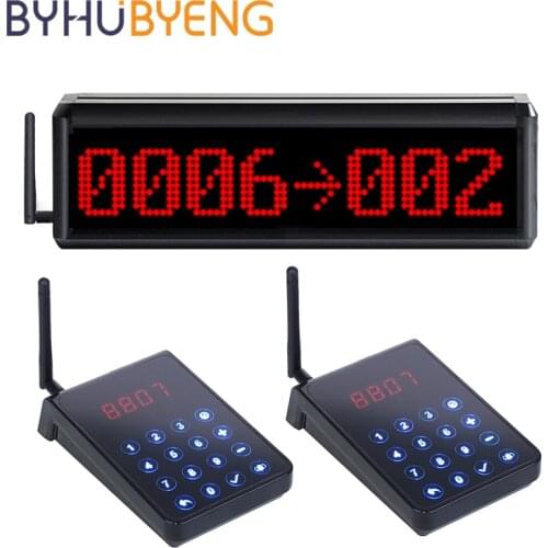 BYHUBYENG Restaurant Queue Management System Flexible Match Transmitter Receiver Number Calling Emergency Elderly Enfermagem
