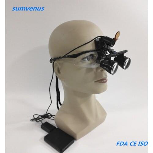 Dental Medical Surgical 2.5X 3.5X Operation Binocular Loupes Magnifier With LED USB Clip Filter Headlamp Headlight