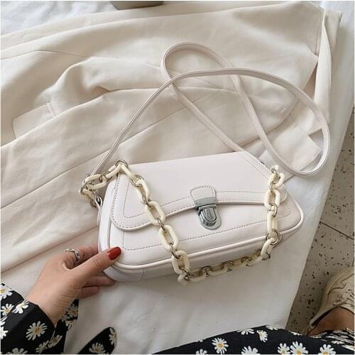 Fashion Handbag With Acrylic 2020 Crossbody Bags For Women Pu Leather Shoulder Messenger Bag For Girl Ladies Phone Purse Bolsas