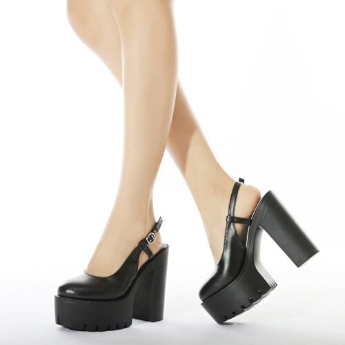 New 2021 Summer Fashion Platform Wedges Women Pumps Comfortable Thick Sole Round toe Slingback High heels Casual Chunky Shoes