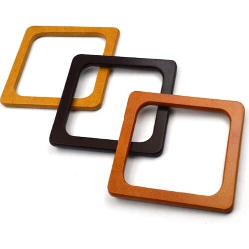 14*14cm Solid Wood square shaped handles Wooden Purse Hand Bag Handles for bags