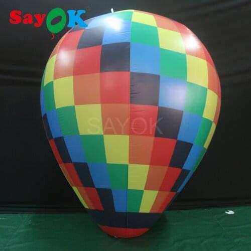2m(6.56ft) helium hot air balloon PVC inflatable hanging balloon with blower for party wedding/birthday/anniversary/Christmas
