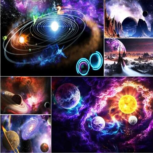 DIY 5D Diamond Painting landscape Cosmic Starry Sky Art pictures Full Drill embroidery Mosaic Cross Stitch Kits Home Decor Gift