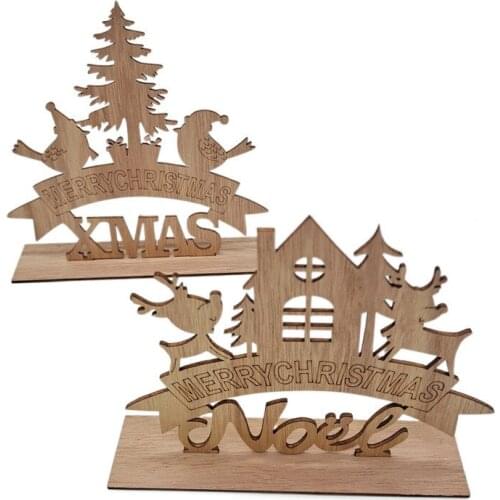 Christmas Wood Sign Christmas Holiday Wood Plaque Sign Decorative Table Top Sign Plaque Xmas Party Decoration