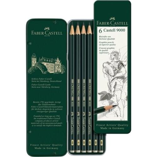 FABER CASTELL 9000 sketch pencil 6 tin set graphic design sketch pencil 119063
