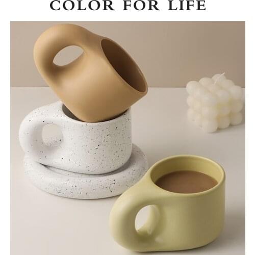 Nordic Simple INS Ceramic Mug Fat Cup Milk Home Characteristic Chassis Gift Set Home Office Casual Coffee Mug