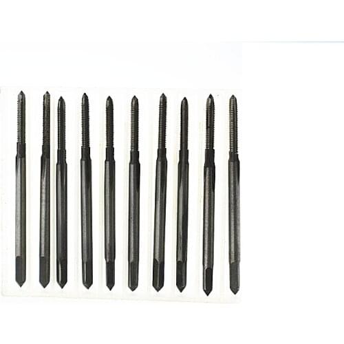 10pcs/lot M2*0.4 Machine screw tap HSS H2 Straight Fluted Screw Thread Metric Plug Hand Tap Drill