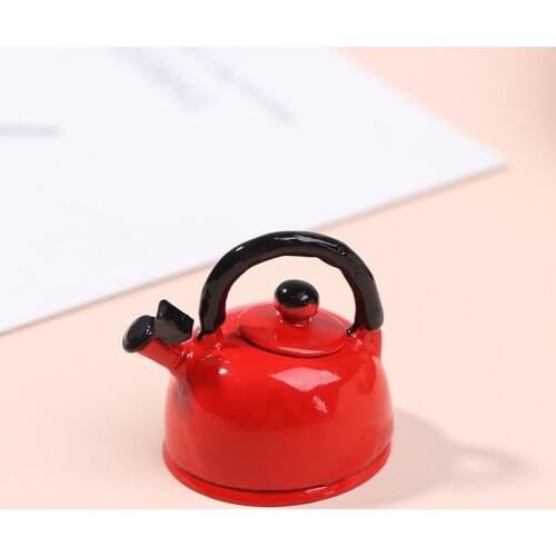 1Pc 1/12 Dollhouse Miniature Simulation Whistling Kettle Mini Kettle Model Toys New
