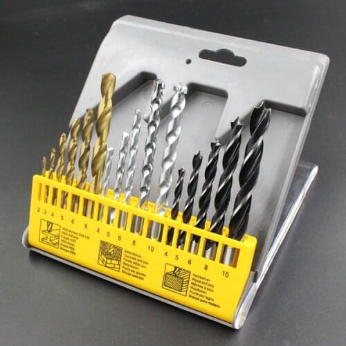 Multifunctional twist drill Electric drill Parts mix bit set Construction woodworking bit NO.C1728