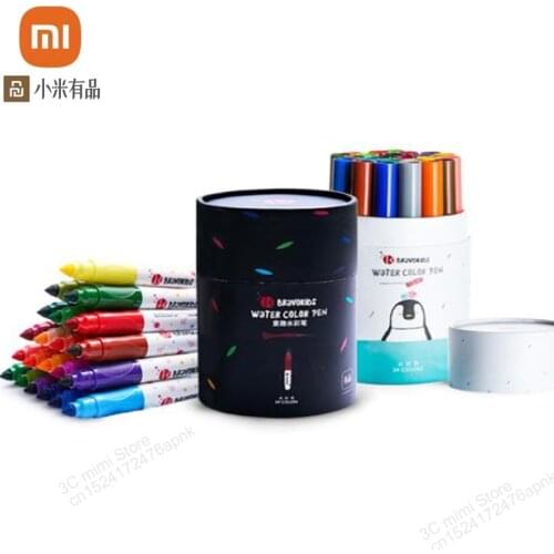 24 color xiaomi youpin washable watercolor pen child fun dyed watercolor pen art mark painting pen school supplies smart home