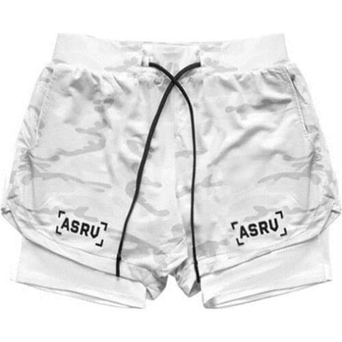 2020 Mens Shorts 2 in 1 Running Shorts Quick Drying Sport Shorts Gym Fitness Bodybuilding Workout Built-in Pockets Shorts Men