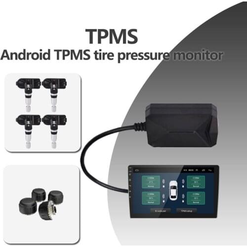 TPMS USB Android Tire Pressure Monitoring System Display Alarm System 5V Internal Sensors External Sensors Navigation Car Radio