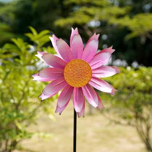 Garden Decoration Outdoor lron lotus style windmill Lawn Plug In Creative Garden Decoration Windmill European Style Outdoor