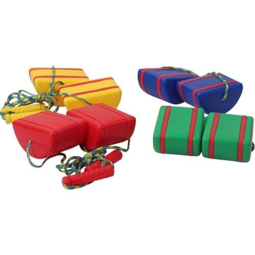 Outdoor Toys Balanced Stepping Stone Kindergarten Sensory Training Equipment Children Stepping on Stilts with Handles