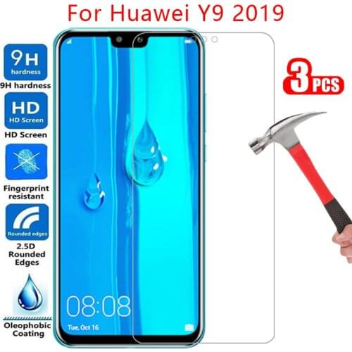 Protective tempered glass for huawei y9 2019 screen protector on y 9 9y y92019 film huawey huwei hawei huawi huawe huawai honor