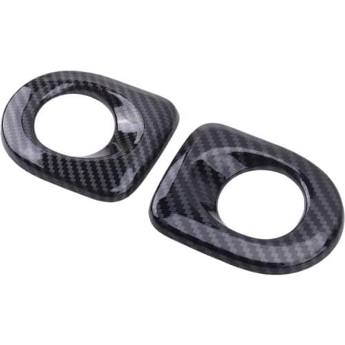1Pair Rear Door Stereo Speaker Cover Trim Decor Frame ABS Carbon Fiber Style Fit for Toyota Tundra 2014 2015 2016 2017 2018 2019