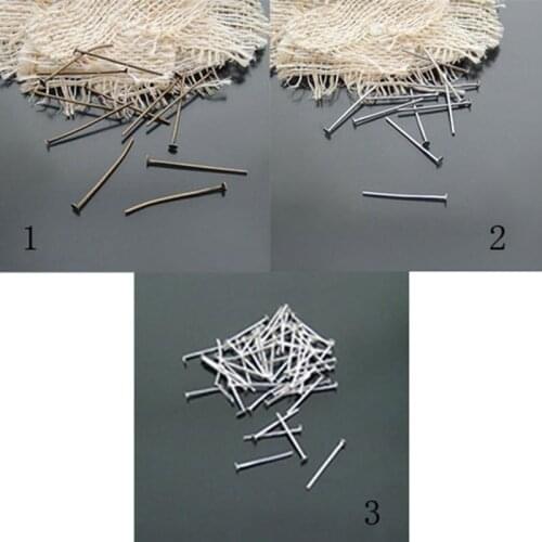 1000pcs(Plz choose 1 color) 16mm bronze/nickel /silver Metal Flat Pins Head Pins Jewelry Accessory Findings Fittings 011016001