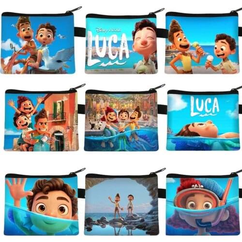 2021 Luca Disney Alberto Print Coin Purse Coin Bag Kids Gift Wallet Zipper Travel Portable Key Storage Bag Kids Birthday Gift