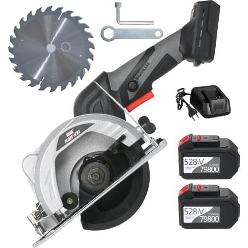 5-Inch Electric Cordless Circular Saw 0°- 45°Bevel Angle Adjustable Cutting Depth Brushless Rechargeable Circular Saw Machine