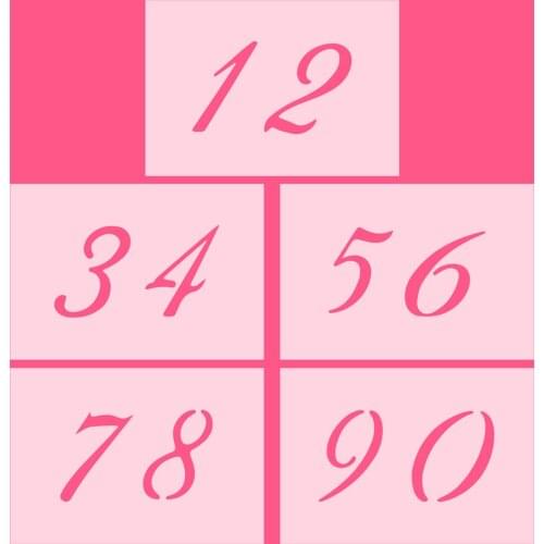 5pcs Number Plastic Layering Stencils for DIY Scrapbooking/photo album Decorative Embossing DIY Paper Cards Crafts