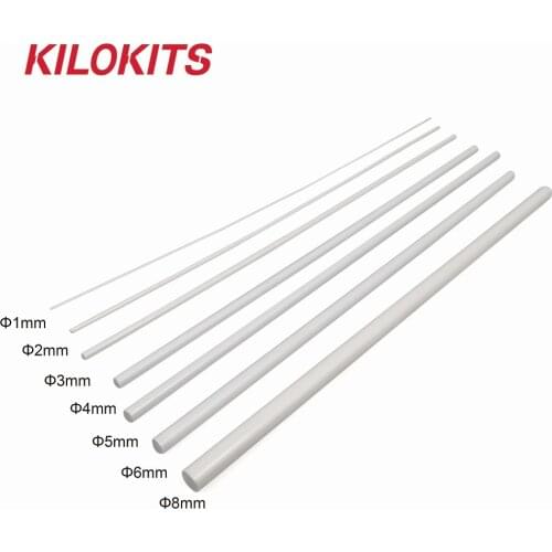 7 Sizes 5-50PCS ABS Round Rod DIY Craft Project Architectural Scenery Toys Hobby in Scales 1/35 1/72 1/87 1/160