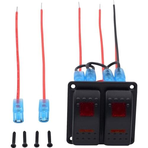 Car RV Yacht Ignition Rocker Switch CombinationX2 Power Off Power Switch