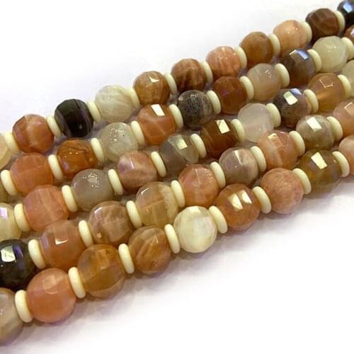 7x9mm/9x11mm Natural Orange Sunstone Beads Rondelle Faceted DIY Loose Beads For Jewelry Making beads Accessories 15'' Women Gift