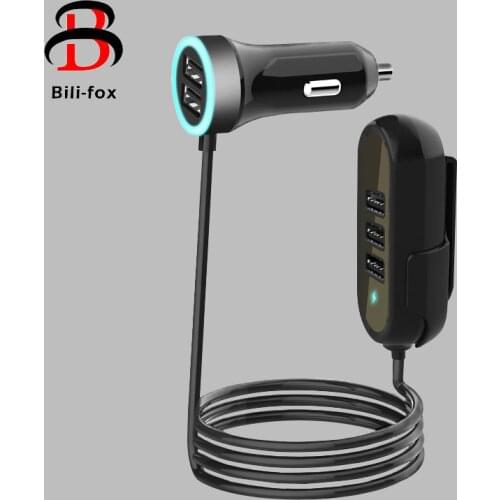 Quick USB Car Charger For iPhone Samsung Multi 5 Ports Car Charger Adapter Passenger Backseat Charger cigarette car charger