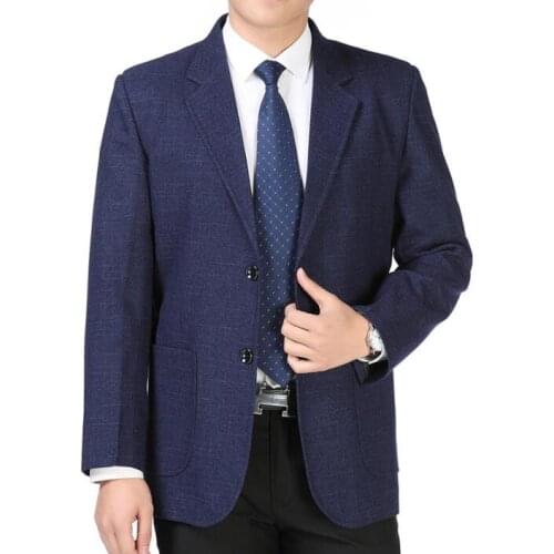 Business mens casual suit autumn middle-aged jacket men blazer masculino slim casaco jaqueta masculina spring coats man clothes
