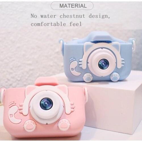 2 in 1 X5 Childrens Camera With Game Cute Toy Cat Mini Digital Camera Education Toys For Kids Camera for Children Birthday Gift