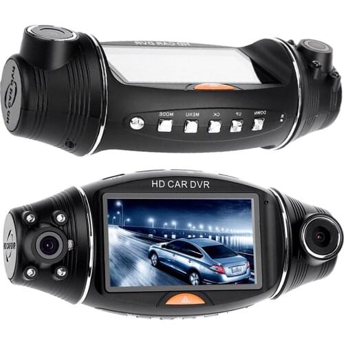 HD Car DVR Dual Camera Lens DVR Wide-angle Night Vision Gravity Sensor Vehicle Recorder with GPS Auto Accessories