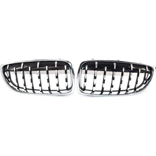 Chrome Car Front Grille Kidney Racing Grill For BMW 4 Series F32 F33 F36 Sedan Wagon ABS Plastic Diamond Metero Style 2pcs/set