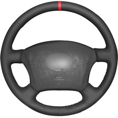 Black Artificial Leather Car Steering Wheel Cover for Toyota Land Cruiser Prado 120 2004-2009 Land Cruiser 1995-2007 Tacoma