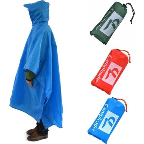 Hot 3-in-1 Rain Coat Canopy Waterproof Cape Tent Shelter and Ground Cloth Combo Multi Purpose for Outdoor Scooter Camping