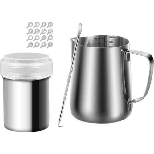 Milk Effervescent Pot with Internal Measurement,Steam Pot for Coffee Cappuccino Latte Art Perfect for Espresso Machines
