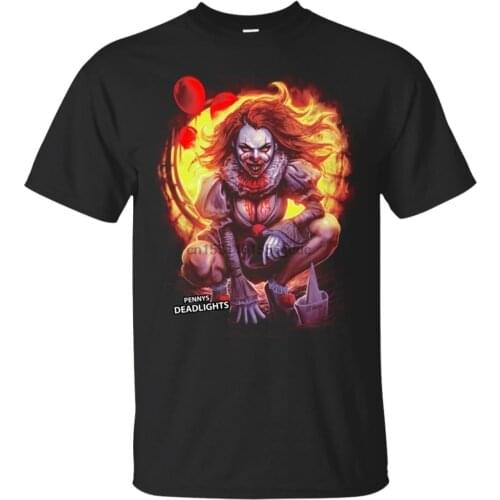 Halloween Mens T-shirt IT Pennys Deadlights Horror Movie Shirt Short Sleeve