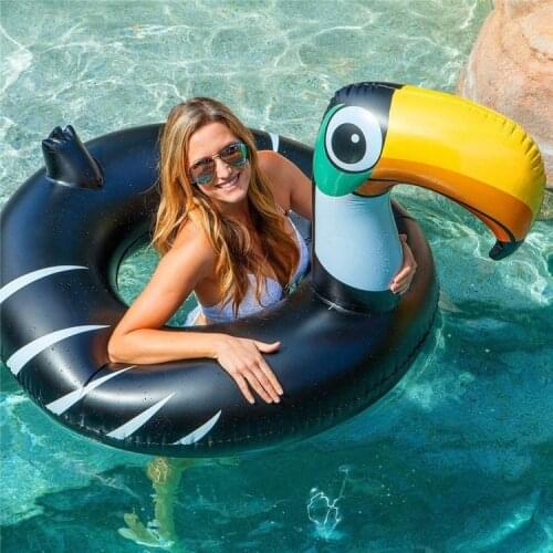 Parrot Inflatable Swimming Ring Floating Row Pool Floating Swimming Circle for Adult Children Summer Beach Party Pool Toy