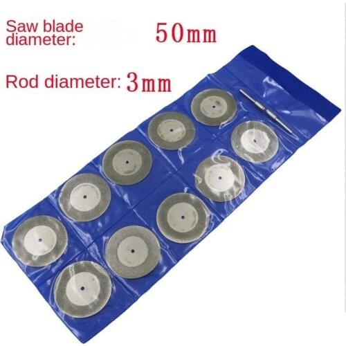 10pcs Emery Diamond Coated Double Side Cutting Discs cut off blade Grinding Disc With 3.0mm Mandrel for Dremel Rotary Tools