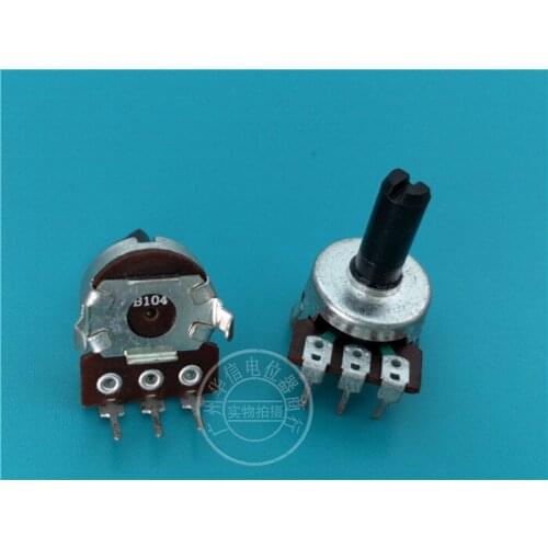 Original new 100% 161 Type vertical single potentiometer B100K handle 15MMF white shell (SWITCH)