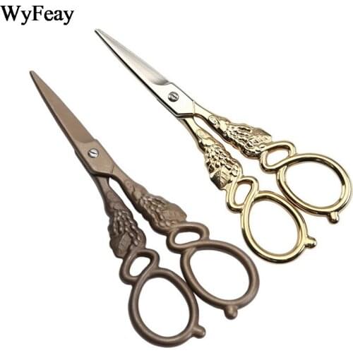 Retro Zakka Stainless Steel European Embroidery Vintage Scissors Sewing Scissor for Needlework Tailor Shears Tools for Sewing