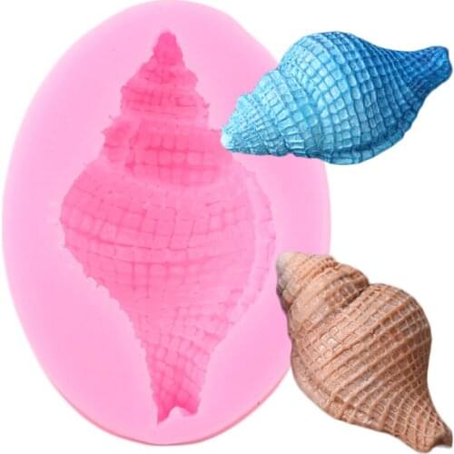 Sea Shell Conch Cake Silicone Molds Cupcake Fondant Cake Decorating Tools Soap Clay Resin Chocolate Gumpaste Candy Moulds