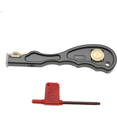 Aluminum Alloy Small Glass Scraping Glue Blade Scraper Shovel Glue Woodworking Tools with Right Angle Blade and Arc Blade