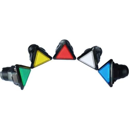 5 Colors LED Light Lamp 39MM triangle Video Game Player Push Button Switch