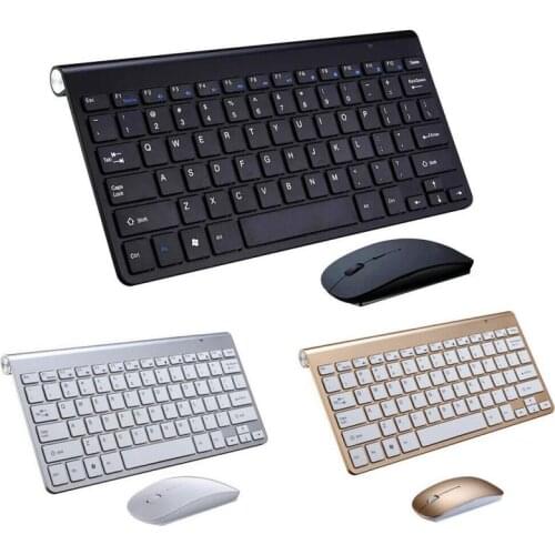 Universal Wireless Keyboard Ultra Slim Wireless Keyboard Compatible for iOS Android PC Windows(Silver/White) Dropship