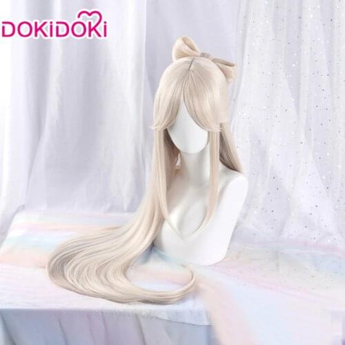 DokiDoki Game Genshin Impact Cosplay Halloween Ningguang Cosplay Wig Genshin Impact Ning guang Cosplay Hair
