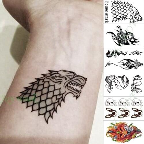 Waterproof Temporary Tattoo Sticker Stark Dark Horse Deluxe Fake Tatto Hand Arm Foot Flash Tatoo for Kid Girl Men Women