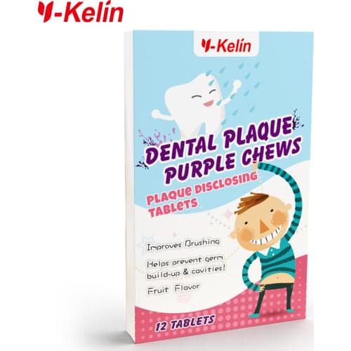 Y-kelin Dental Plaque Disclosing Tablet 72 Tabs (6 packs) Teeth Disclose Tooth Indicator Oral Hygiene